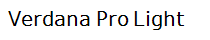 Verdana Pro Light